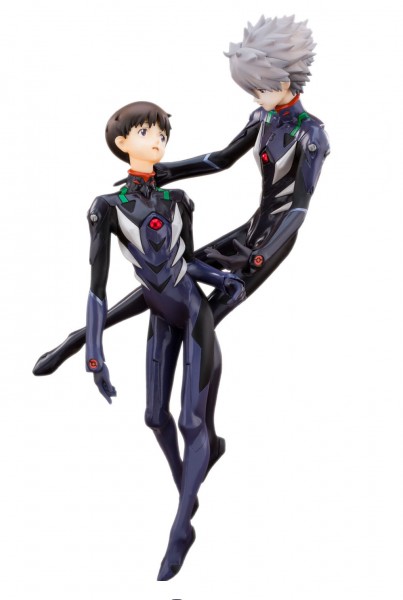 Zum Anime-Film ´Evangelion 3.0 You Can (Not) Redo´ kommt dieser Twin Pack mit detailreichen PVC Statuen von Kaworu Nagisa & Shinji Ikari. Die Figuren sind ca. 30 cm groß und werden zusammen in einer Fensterbox geliefert.