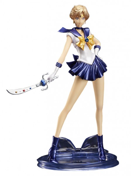 Zur mega-erfolgreichen Manga/Anime-Serie ´Sailor Moon Crystal´ kommt diese detailreiche PVC-Statue von Sailor Uranus aus Tamashii Nations ´FiguartsZERO´-Reihe. Sie ist ca. 20 cm groß und wird mit austauschbarem Talisman, dem Kosmischen Schwert, sowie Disp