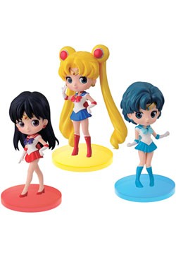 Aus Banprestos Q Posket- Reihe kommt das Sortiment mit 7 Minifiguren (Sailor Moon, Sailor Mercury, Sailor Mars). Die detailreichen, PVC Figuren sind ca. 7 cm groß und werden mit Base geliefert.<br /><br />Verteilung derzeit nicht bekannt!